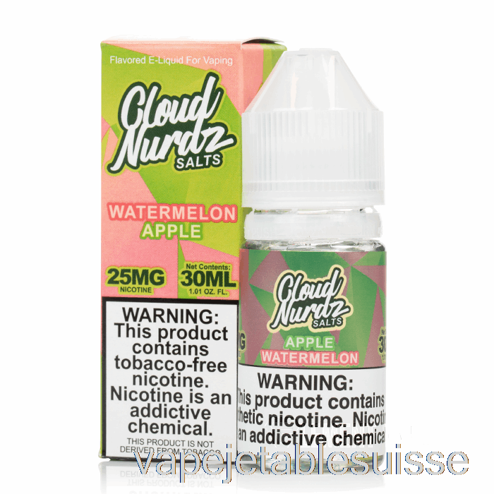 Vape Suisse Pastèque Pomme - Sels Cloud Nurdz - 30ml 25mg